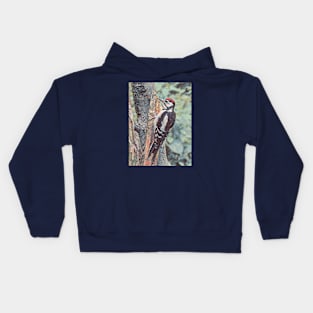 Great Spotted Woodpecker Kids Hoodie